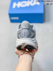 Hoka Clifton 10 Gray Lavender Running Sneakers 711390OWE