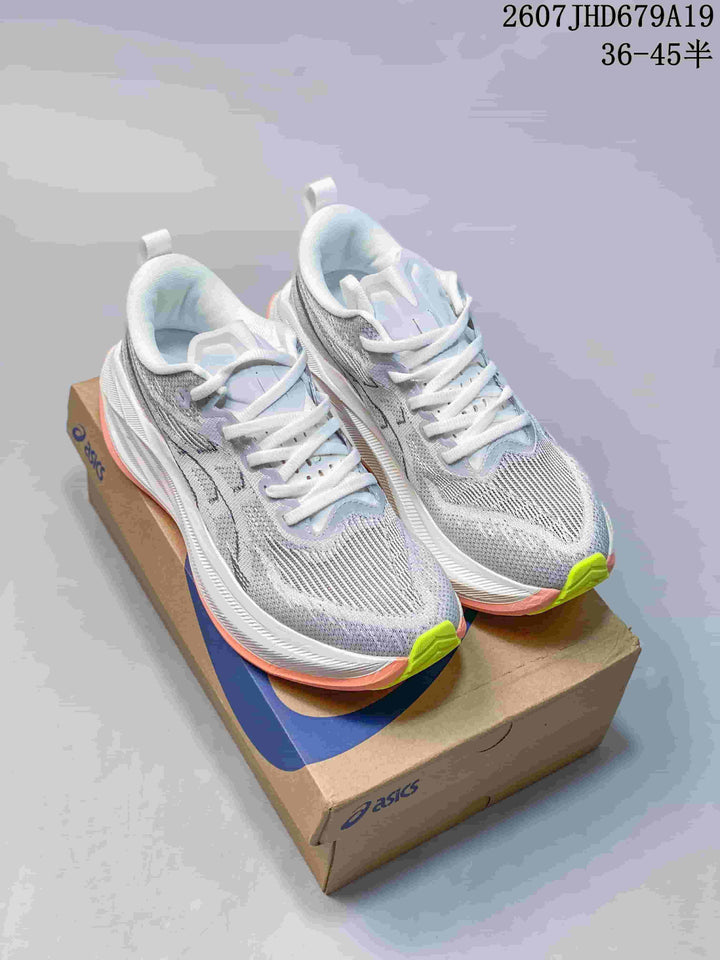ASICS Superblast 2 Paris Running Shoes Gray White Coral