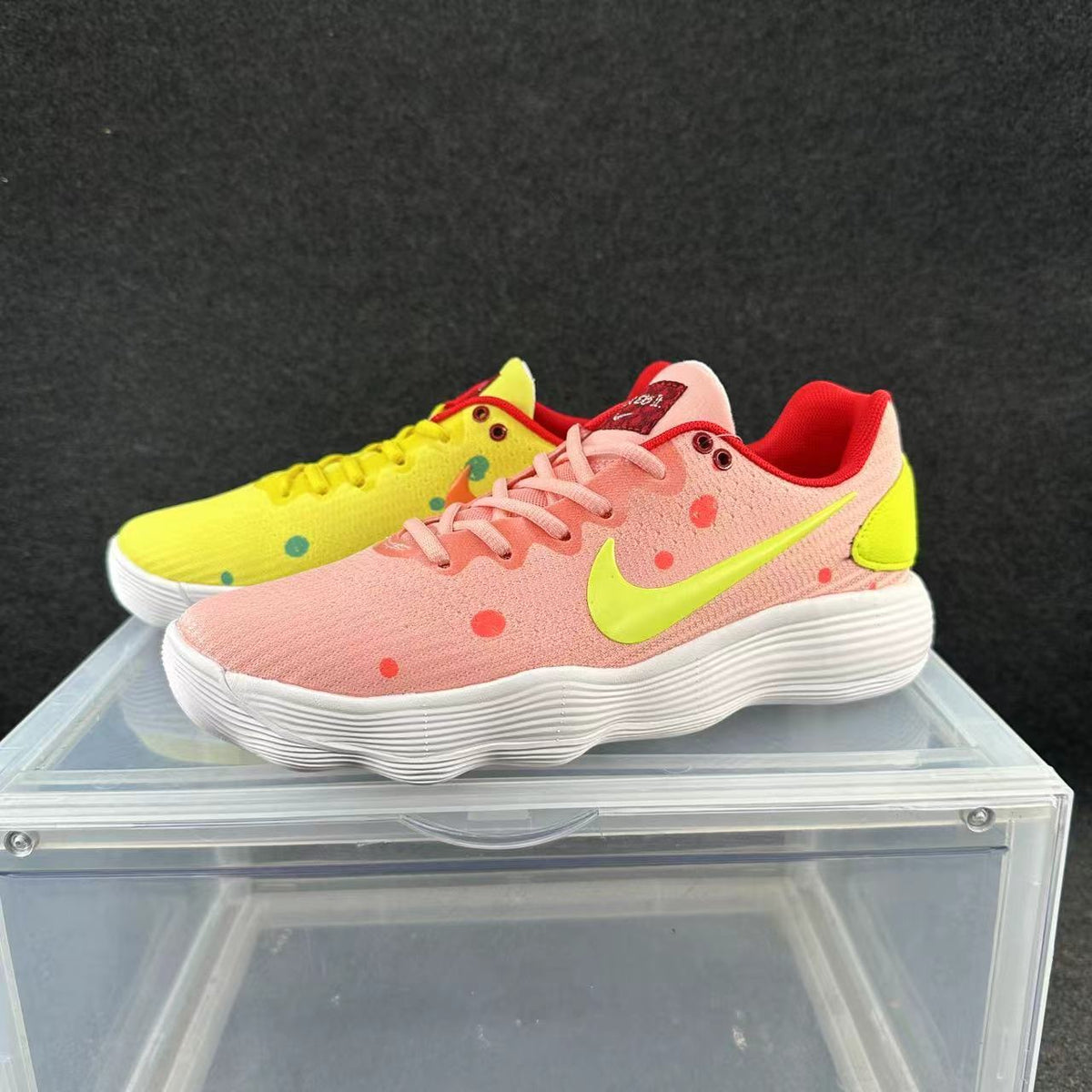 Nike Mismatched Color Sneakers in Pink and Yellow
