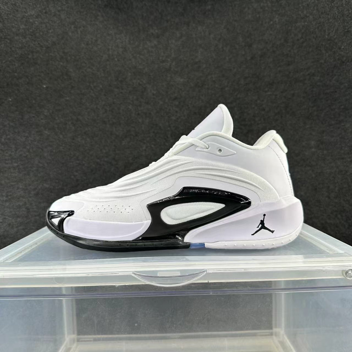Jordan White and Black Basketball Sneakers