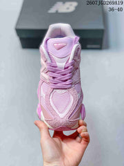 New Balance 9060 Pink Suede and Mesh Sneakers