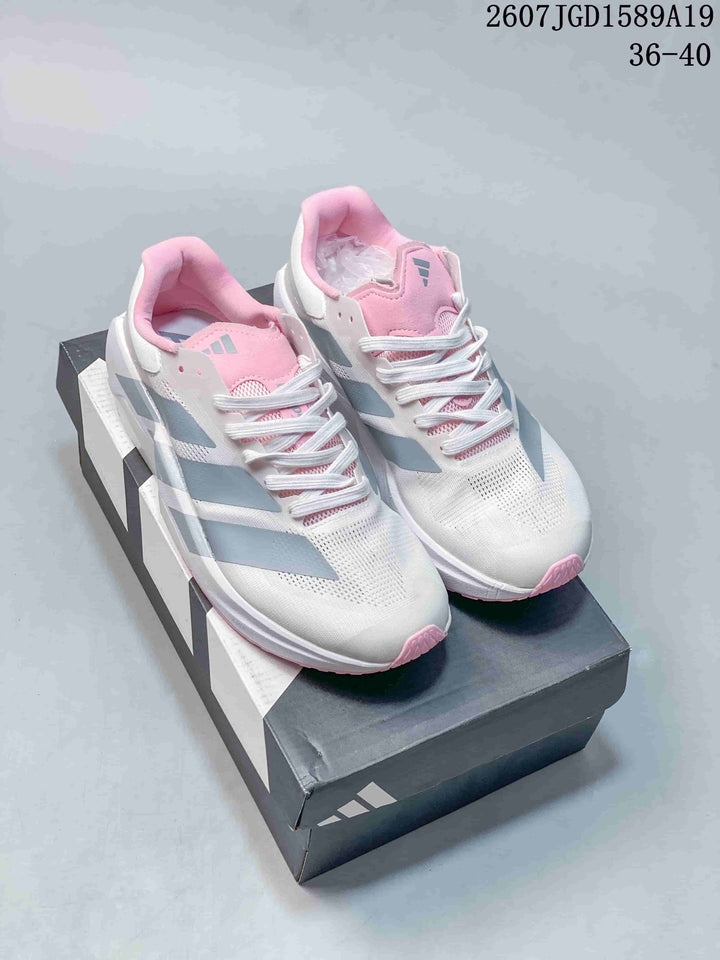 adidas Adizero Dropset Pro Trainer Sneakers White Gray Pink