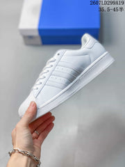 Adidas Superstar White Shell-Toe Sneakers 2607LD299A19