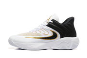 Nike Zoom Freak 5 Basketball Shoes White Black Gold