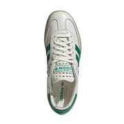 Adidas Originals Women's Cream/Green "Basketweave" Samba OG Sneakers, IH3983