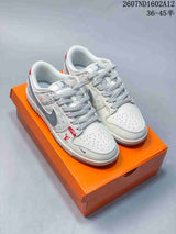 Nike SB Dunk Low Sneakers White Gray Red 2607ND1602A12