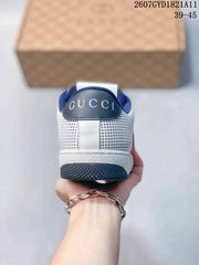 Gucci 2607GYD1821A11 Low-Top Sneakers White Navy Red