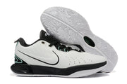 Nike 870-17 White and Black Basketball Sneakers