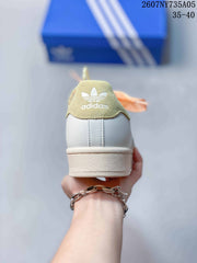 Adidas Superstar White Peach Bow Custom Sneakers 2607NY735A05