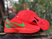 Nike Kobe 6 Basketball Shoes in Red and Green