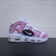 Nike Air More Uptempo Donut Sneakers in White and Pink