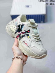 MLB Big Ball Chunky Doodle Dog Sneakers in Cream Beige
