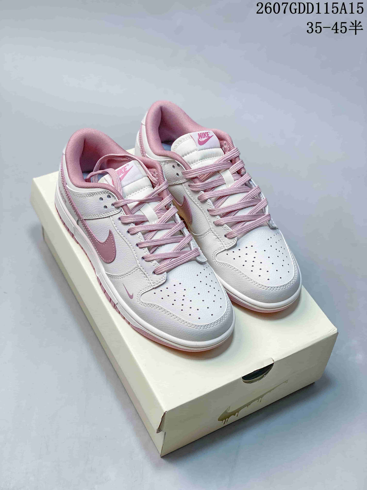 Nike Dunk Low Retro White Pink Custom Sneakers 2607GDD115A15