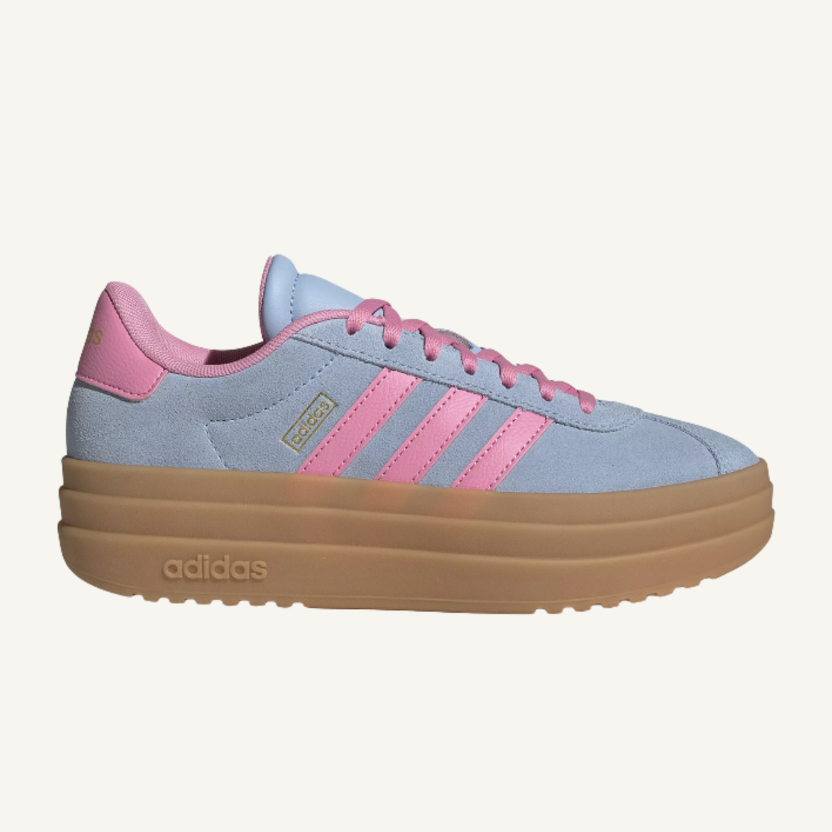 Adidas Originals Kids Blue/Pink VL Court Bold Sneakers, JQ1712