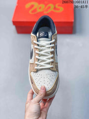 Nike SB Dunk Low Off-White Tan White Navy Sneakers