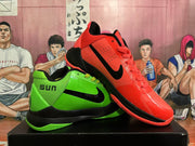 Nike Zoom Basketball Shoes in Red and Green