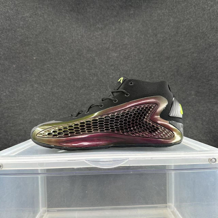Color-Shifting Black High-Top Sneakers