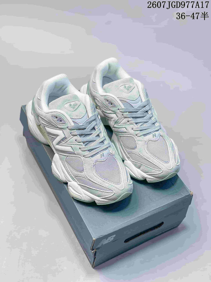 New Balance 9060 Mint Green and White Sneakers