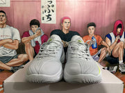 Basketball Shoes in Gray, Black and Neon Yellow