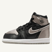 Jordan Toddler's Black/Grey Jordan 1 Retro High OG Sneakers, FD5305 010
