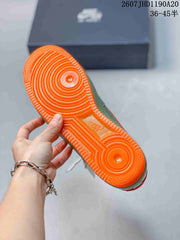 Nike Air Force 1 '07 Low Green Orange Sneakers