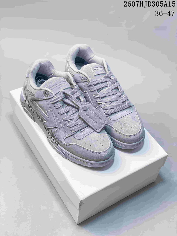 Off-White Low-Top Lace-Up Sneakers Gray Style 2607HJD305A15