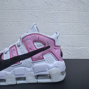 Nike Air More Uptempo Donut Sneakers in White and Pink