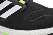 adidas UltraBoost 22 Black Solar Green Running Shoes GX6640