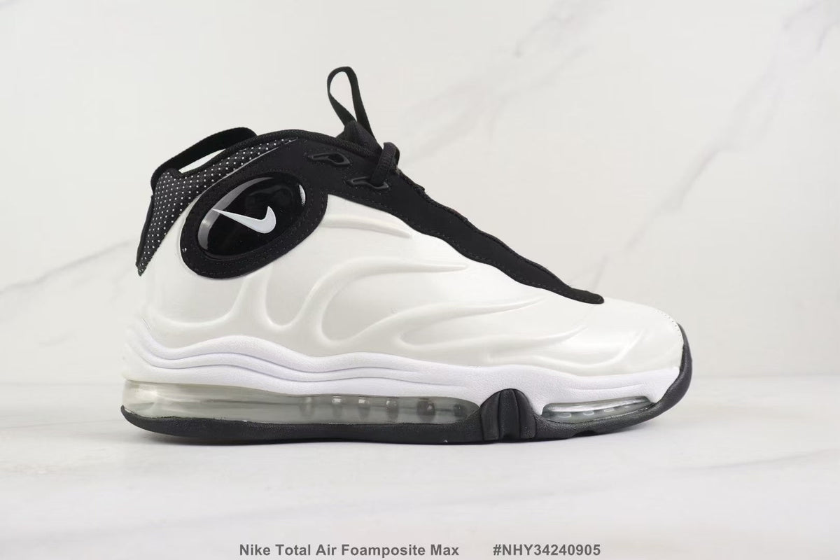Nike Total Air Foamposite Max White and Black Sneakers