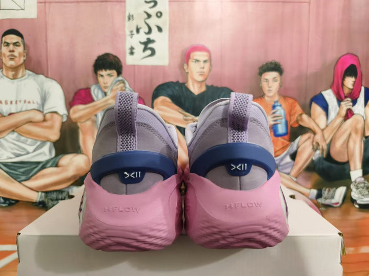 Pink and Lavender Basketball Sneakers