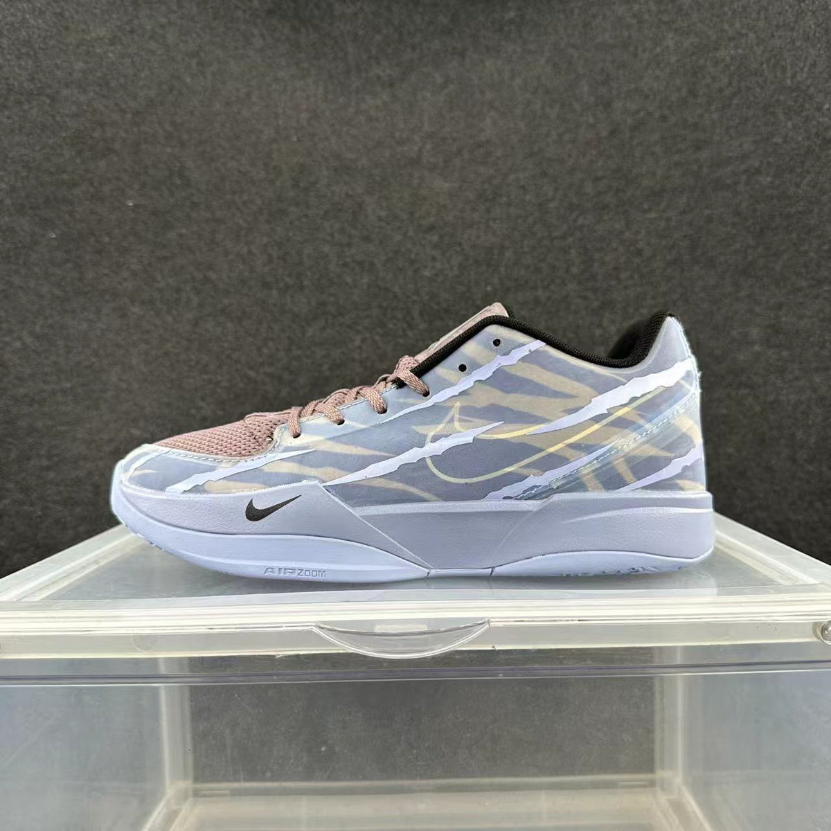 Nike Blue and Pink Basketball Sneakers