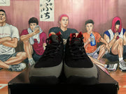 Jordan 9 High-Top Basketball Sneakers Black Grey Red