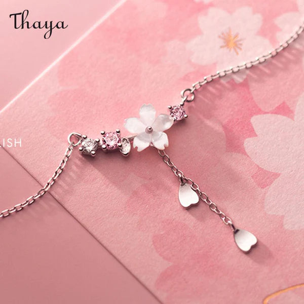 Thaya Shell Flower Earrings & Necklace