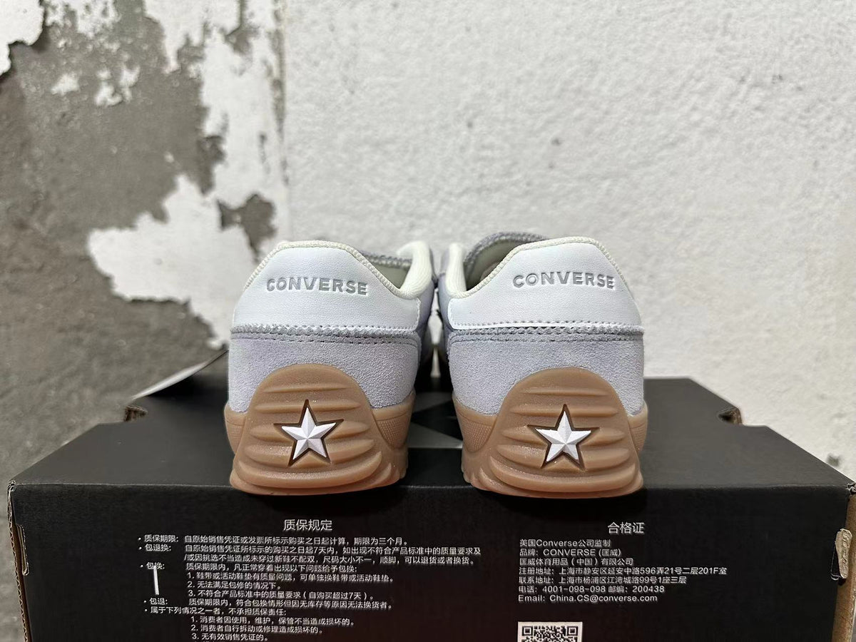 Converse Trainer-Style Sneakers in Gray and Gum