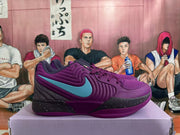 Nike Purple Basketball Shoes with Blue Swoosh
