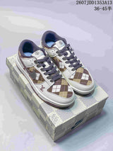 Nike SB Dunk Low Brown Plaid Sneakers 2607JDD1353A13