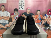 Black White Red Low-Top Sneakers