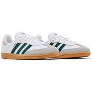 Adidas Originals Women's White/Green Samba OG Sneakers,  JI2724 (No Box)