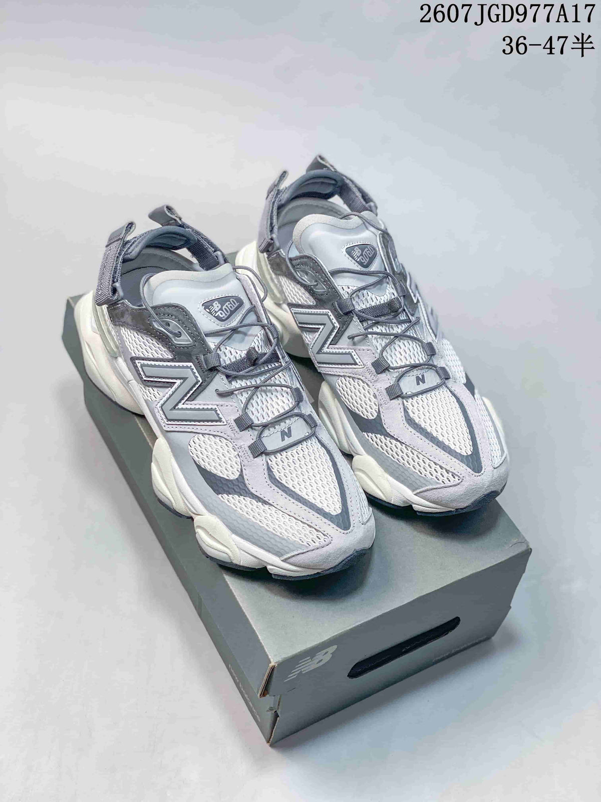 New Balance 9060 Grey White Mule Sneakers