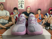 Nike Kyrie Low Basketball Shoes in Gray and Pink