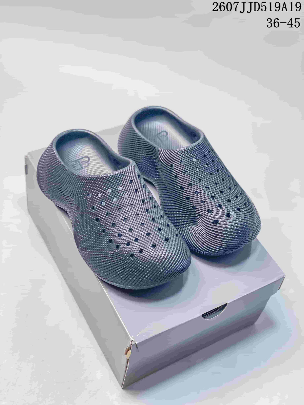 Men's Gray Perforated Slip-On Clogs 2607JJD519A19