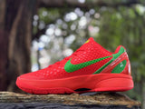 Nike Kobe 6 Basketball Shoes in Red and Green
