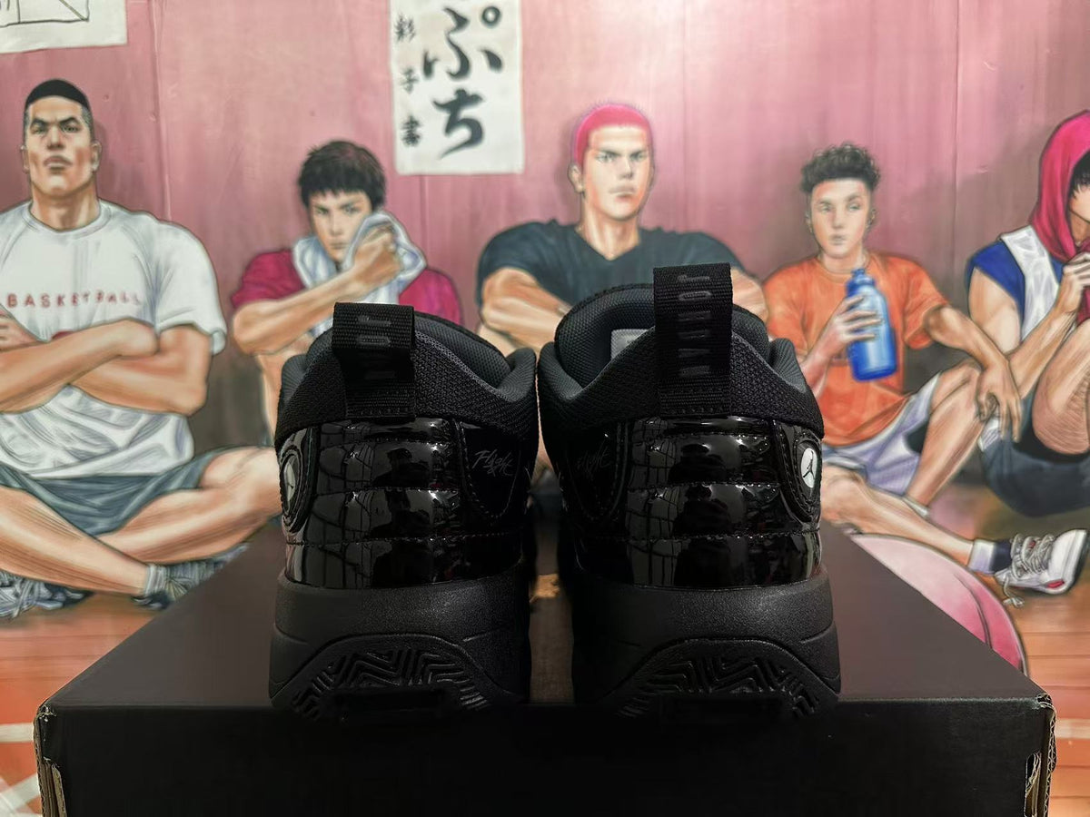 Jordan Black Warrior Basketball Sneakers, Black