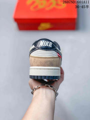 Nike SB Dunk Low Off-White Tan White Navy Sneakers