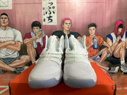 Nike Zoom Basketball Shoes White and Silver