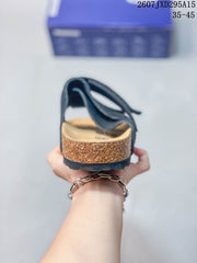 Birkenstock Boston Suede Shearling Crossover Sandals Black