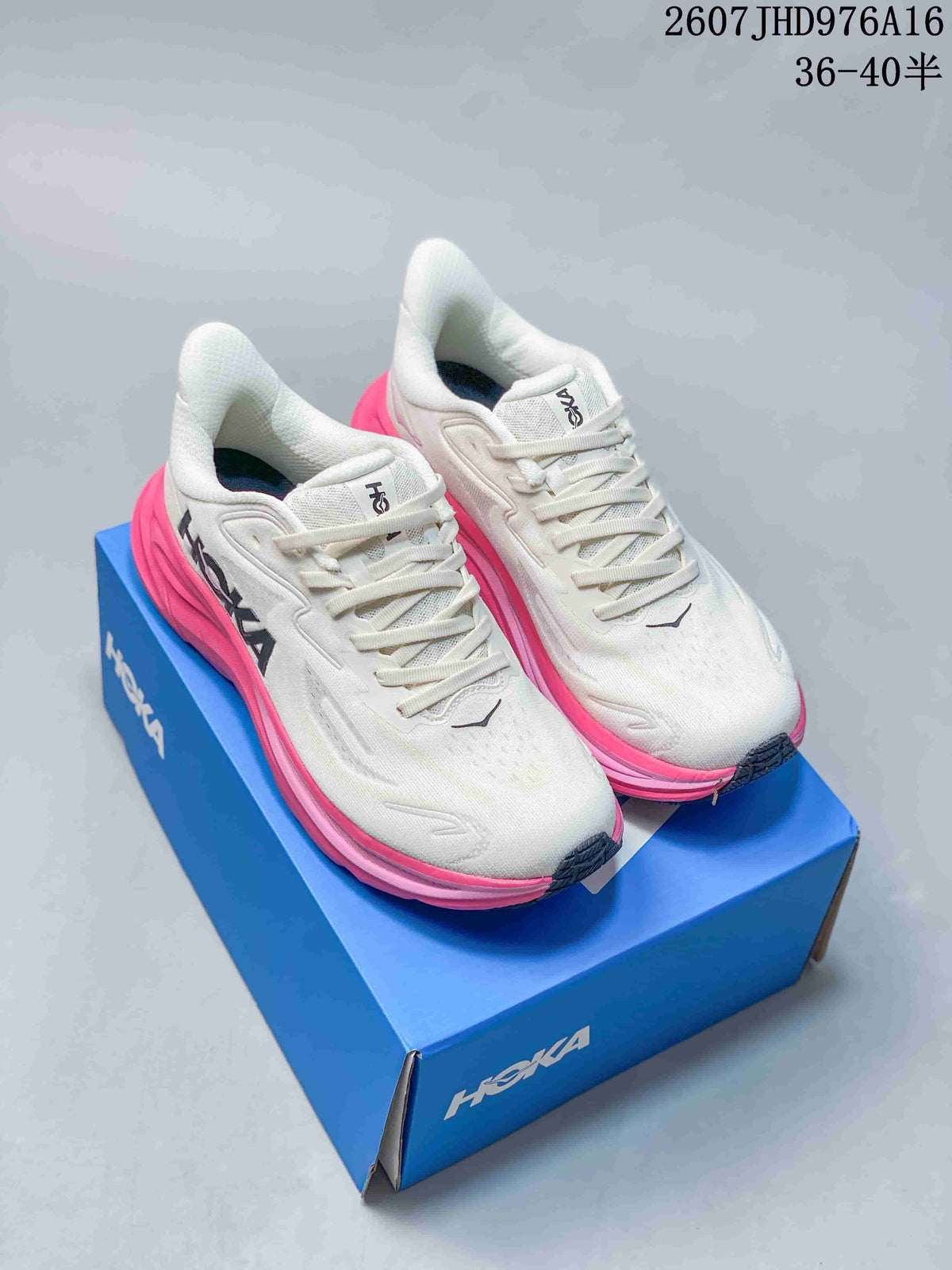 HOKA Clifton 10 White Pink Sneakers 07JHD976A16