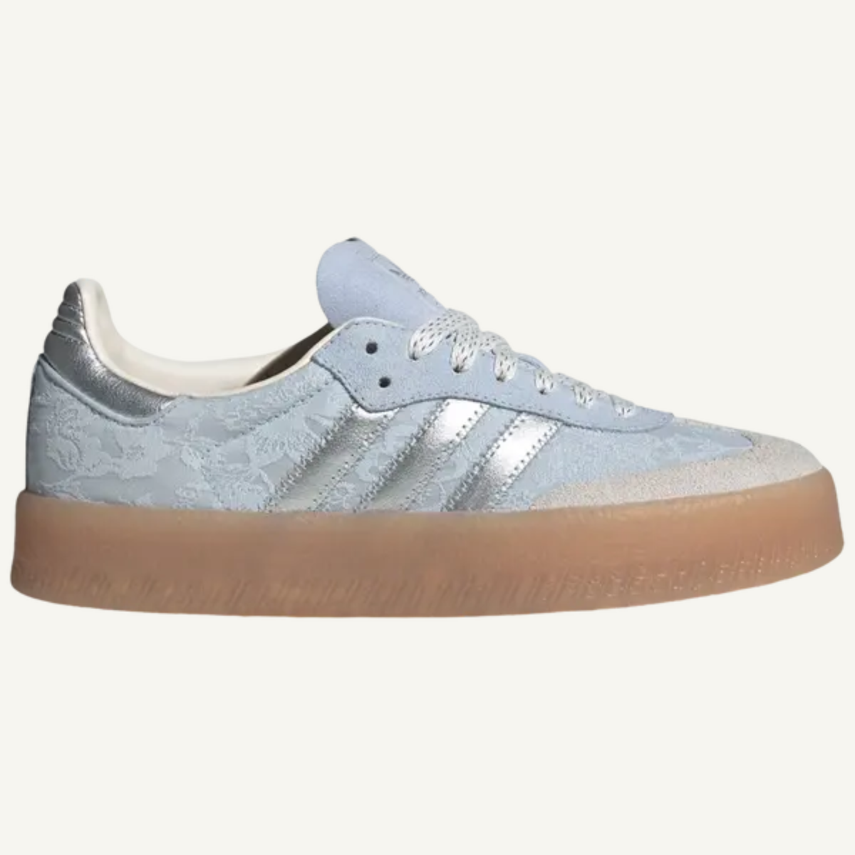 Adidas Originals x Liberty London Women's Silver/Crystal Sky Sambae Sneakers, IH1967