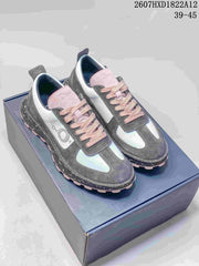 Dior Squash Suede Sneakers Gray White Pink 2607HXD1822A12