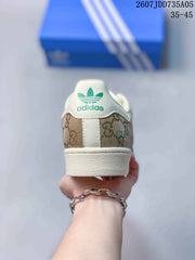 adidas Superstar Sneakers Beige Green Shell-Toe Style 2607JDD735A05